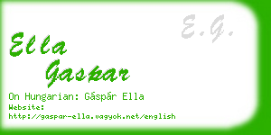 ella gaspar business card